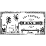 Government Bonds label vector drawing